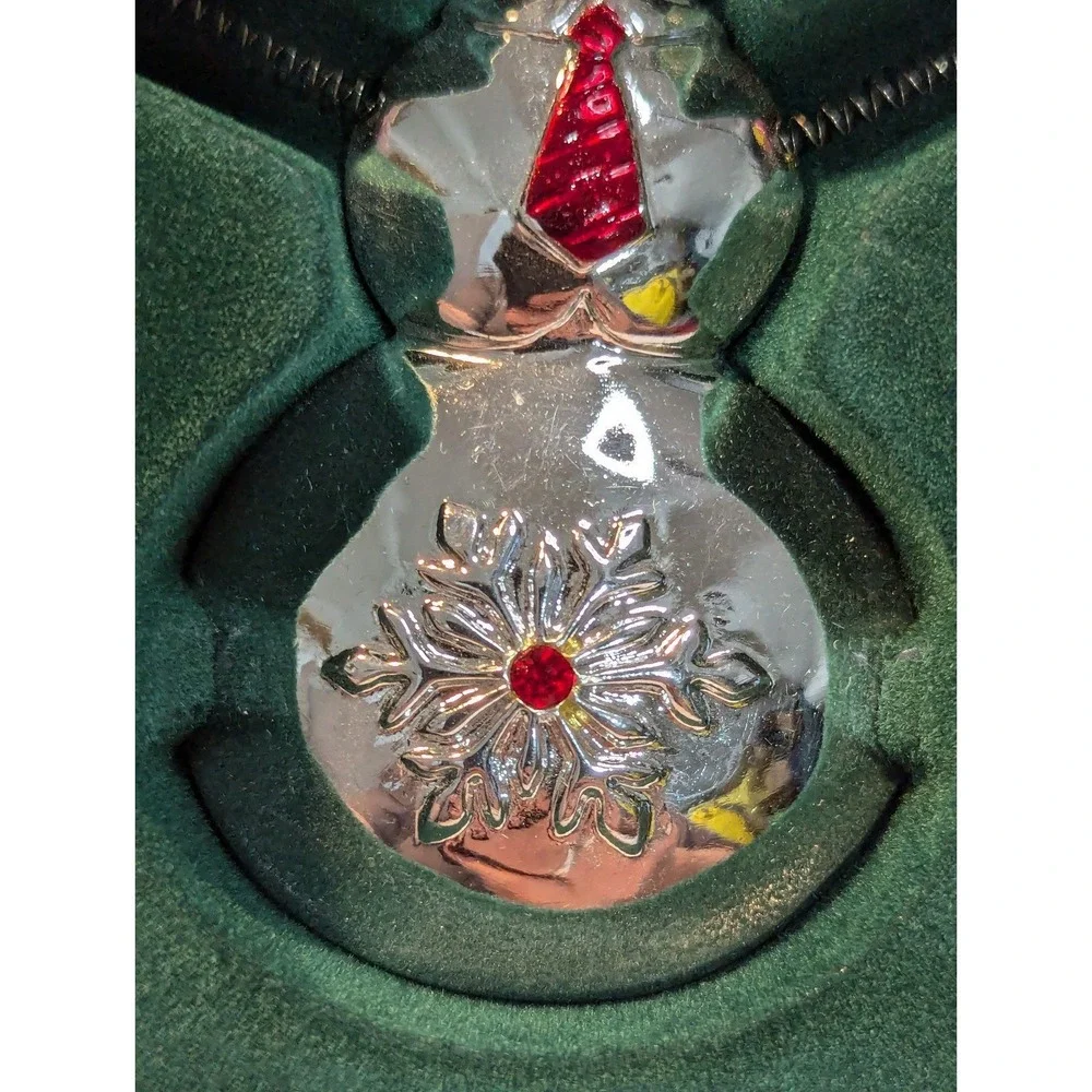 Reed and Barton snowman with mittens ornament